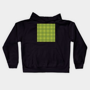 Water Droplets on a Green Leaf Kaleidoscope pattern 8 Kids Hoodie